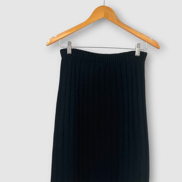 Vintage Lloyd Sportwear Black Ribbed Knit Sweater Skirt Women’s Medium - Picture 4 of 6